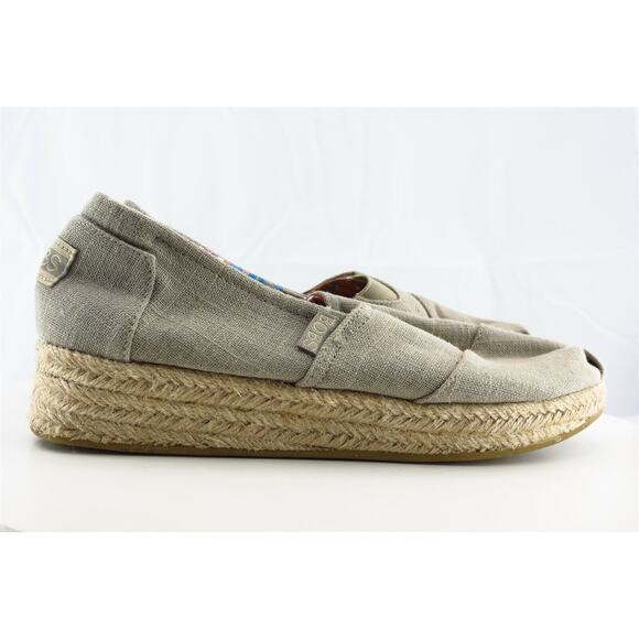 Bobs By Skechers Size 9 M Brown Round Toe Espadrilles Fabric Women - Picture 4 of 8